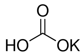 Potassium Bicarbonate, crystal Chemical Structure